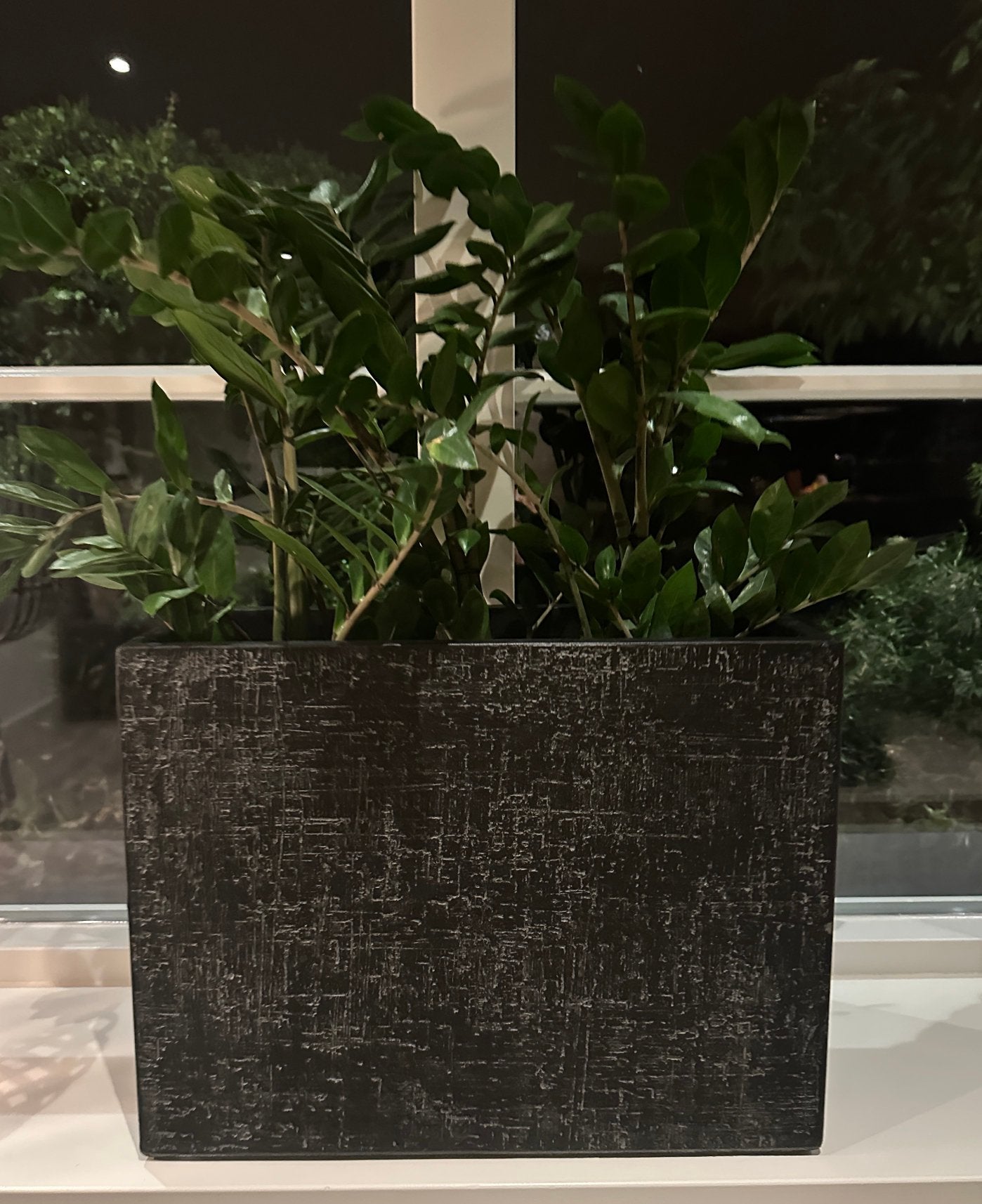 2x plantenbak zwart/grijs, Tuin en Terras, Ophalen, Kunststof, Minder dan 30 cm, Zo goed als nieuw