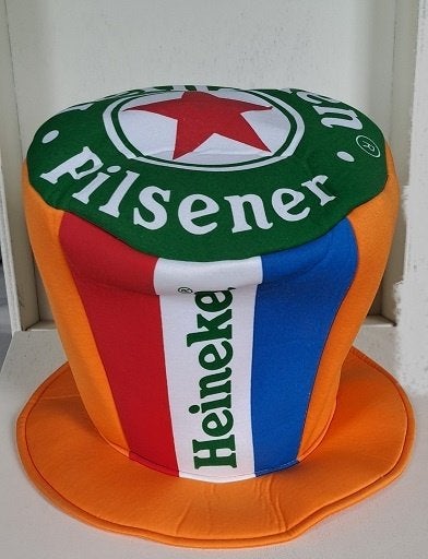 Heineken Pilsener Hoed oranje, Ophalen of Verzenden, Gebruikt, Kleding, Heineken