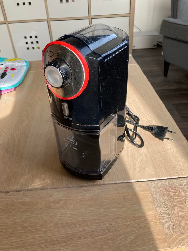 Elektrische Melitta Molino Koffiemaler - Zo goed als nieuw, Ophalen, Zo goed als nieuw, Overige modellen, Koffiebonen