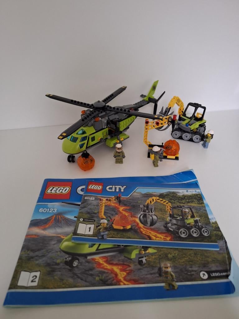 Lego city 60123 vulkaan set Compleet Met boekjes, Ophalen of Verzenden, Zo goed als nieuw, Complete set, Lego