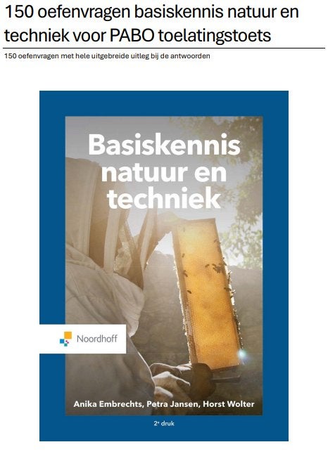 150 oefenvragen met uitleg natuur en techniek pabo, Ophalen of Verzenden, Beta, Nieuw, HBO