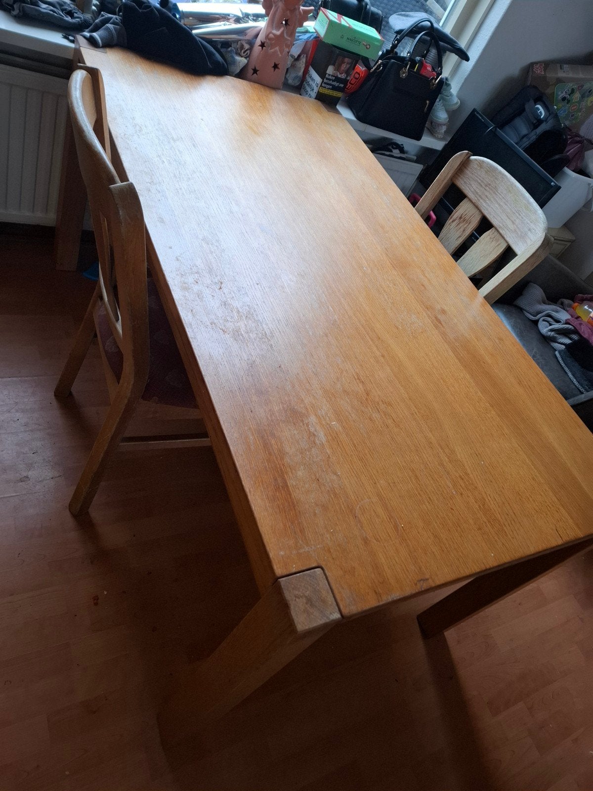 Eettafel met 2 stoelen of zonder stoelen, Huis en Inrichting, Ophalen, Gebruikt, 100 tot 150 cm, 50 tot 100 cm