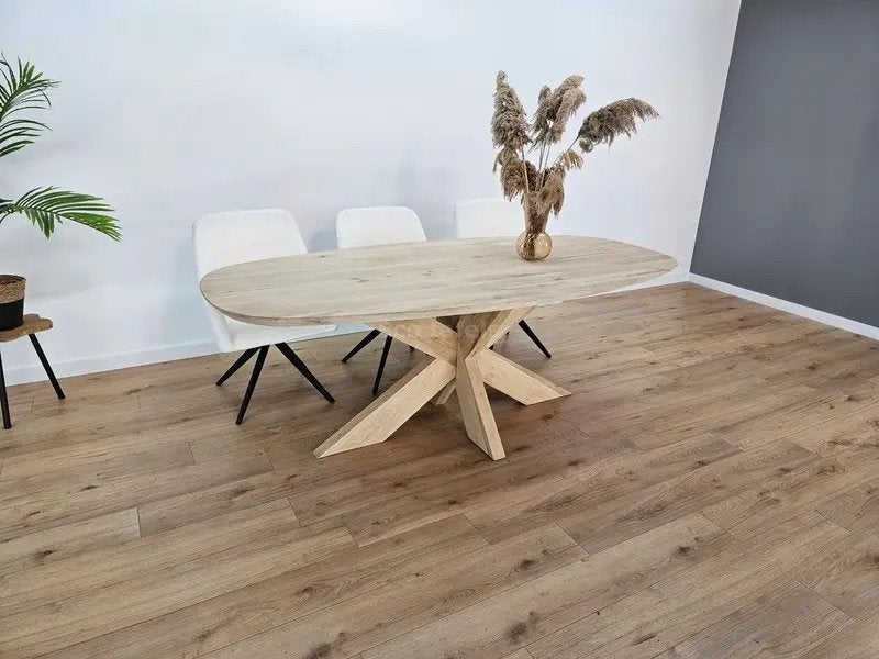 Foto 21 van Eiken deens ovale tafel eettafel MAATWERK Eikenhout