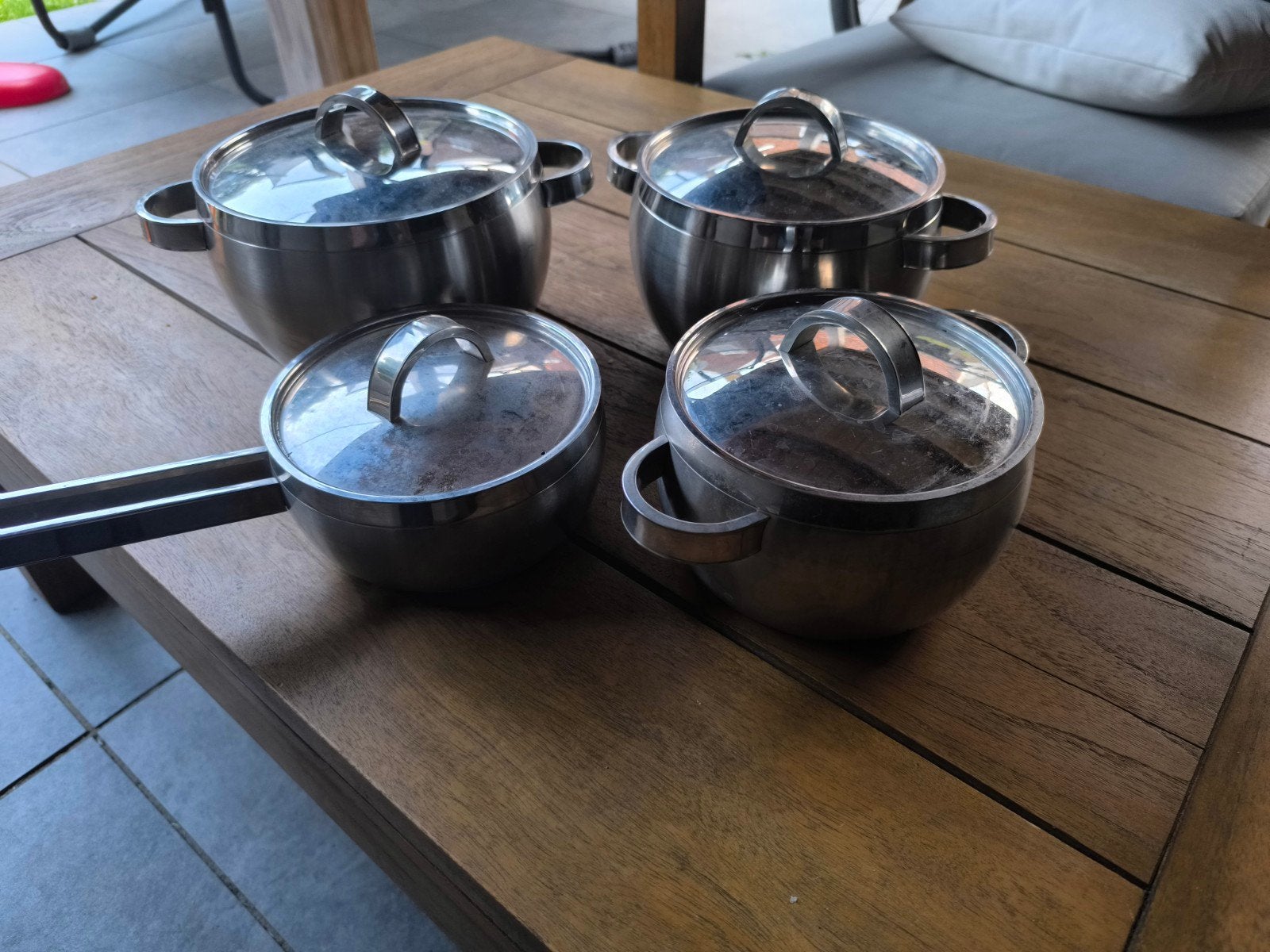 Pannenset BK - 4 stuks, Verzenden, Gebruikt, Rvs, Pannenset