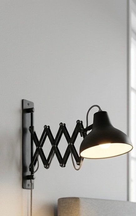 2x Schaarlamp met Philips Hue E14 Color lampen (optioneel), Ophalen, Gebruikt, Zwart, E14 (klein)