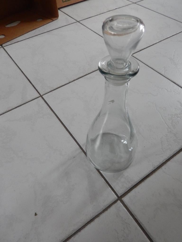 Grote glazen karaf 30 cm hoog, Ophalen, Zo goed als nieuw, Overige typen