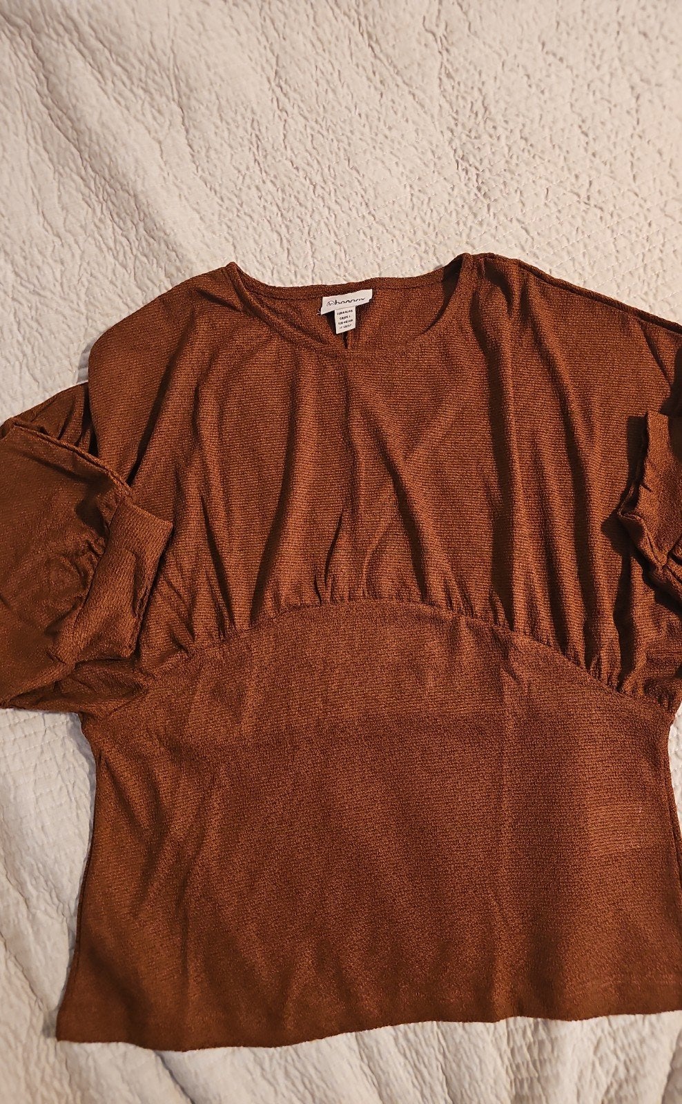 Bonprix bruine top met korte mouwen, maat 44/46, Bonprix, Bruin, Maat 42/44 (L), Nieuw