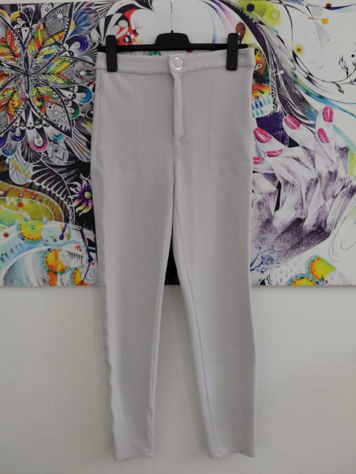Vanilia broek maat 40 - silver cloud, Kleding | Dames, Broeken en Pantalons, Vanilia, Maat 42/44 (L), Ophalen of Verzenden, Zo goed als nieuw