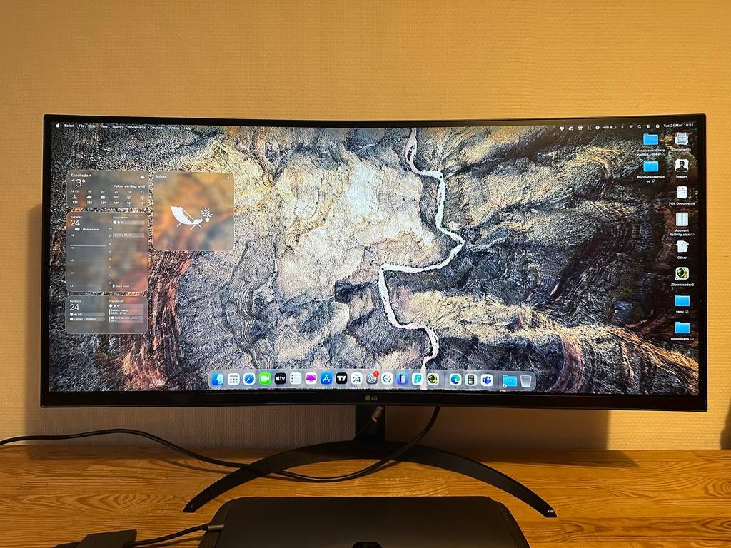 LG 34" Curved UltraWide QHD Monitor (3440x1440) - Zo goed al, Gaming, IPS, Curved, Ophalen of Verzenden