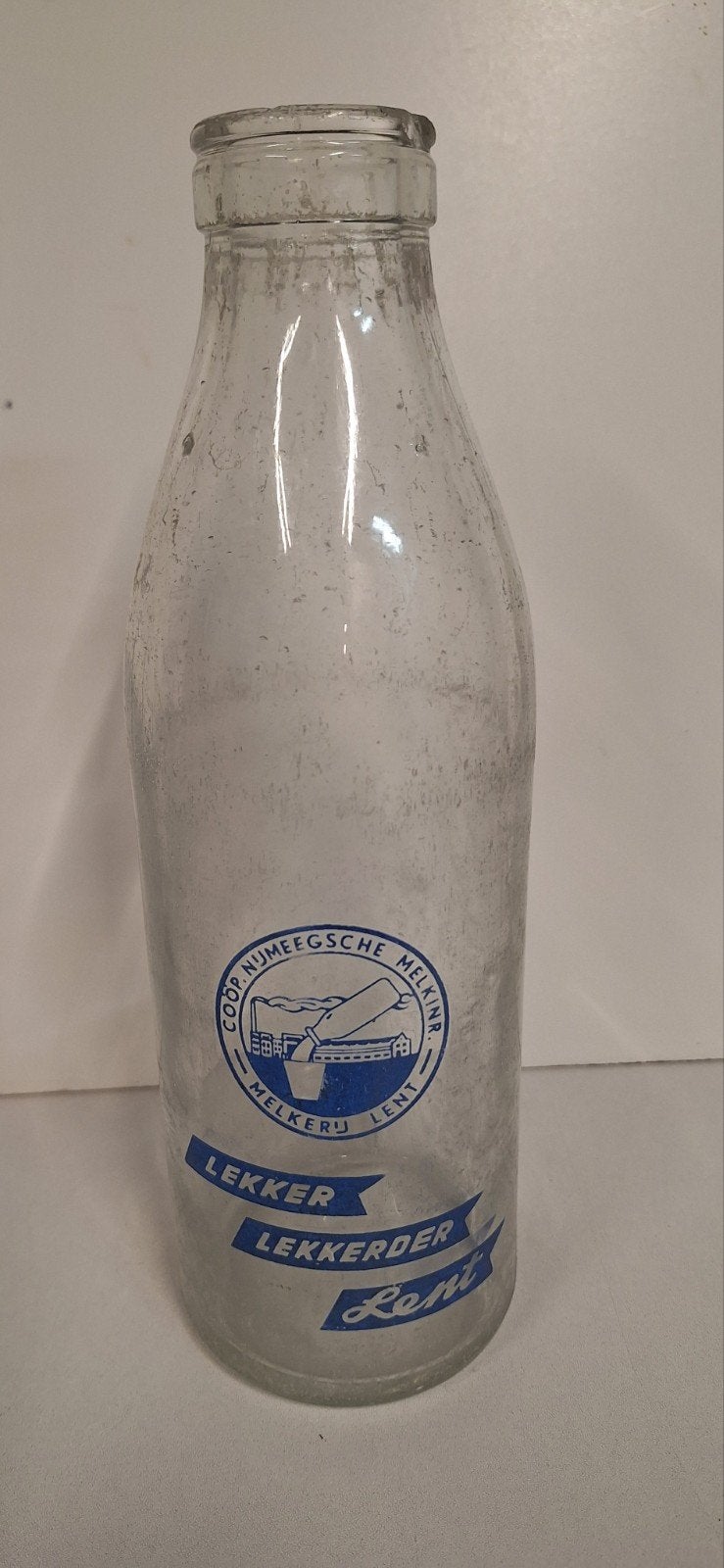 Vintage Melkfles Coop. Nijmeegsche Melkinrichting Lent, Verzenden