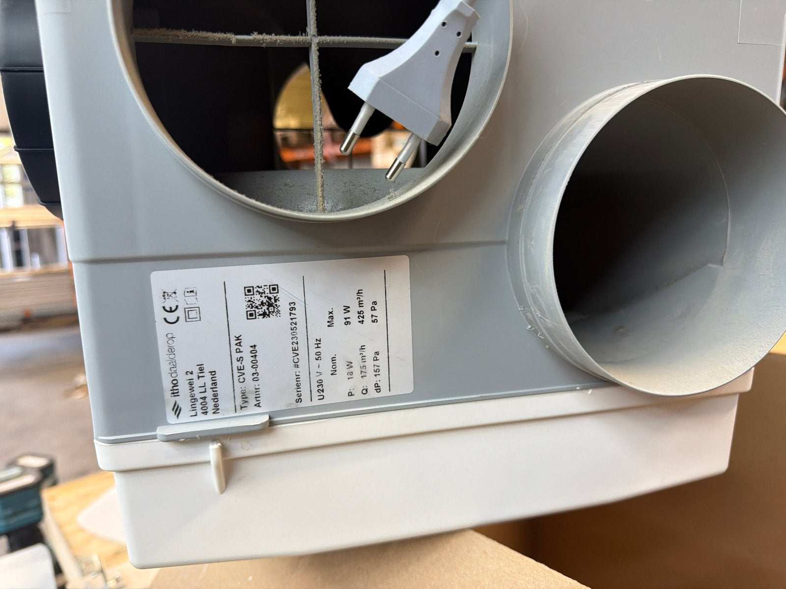 Itho Daalderop CVE-S Pak mechanische ventilatie, Doe-het-zelf en Verbouw, Ophalen of Verzenden, Gebruikt, Ventilator en Afzuiger