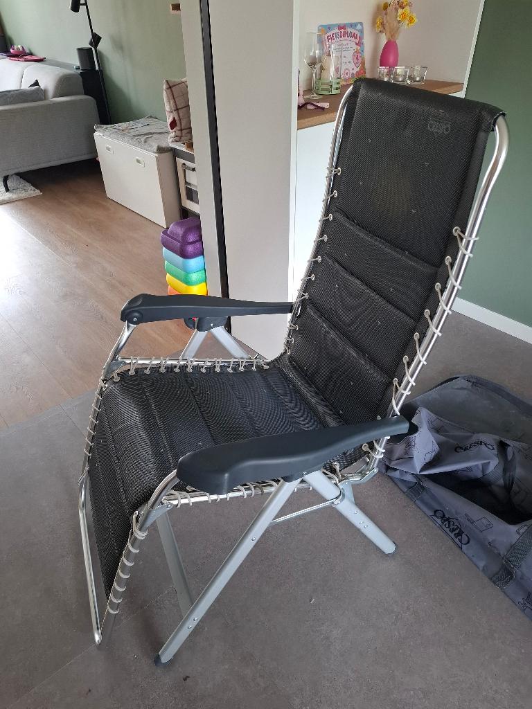 Crespo ligstoel, Caravans en Kamperen, Kampeermeubelen, Ophalen, Gebruikt, Campingstoel