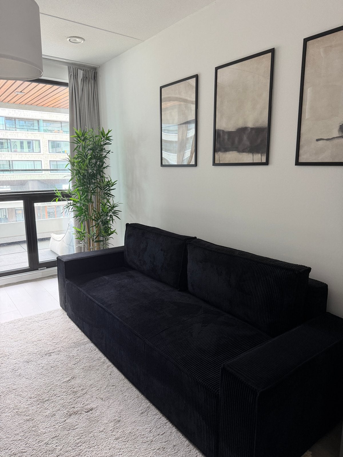 Black Grekpol sofa bed, Ophalen, Zwart, Tweepersoons, Zo goed als nieuw