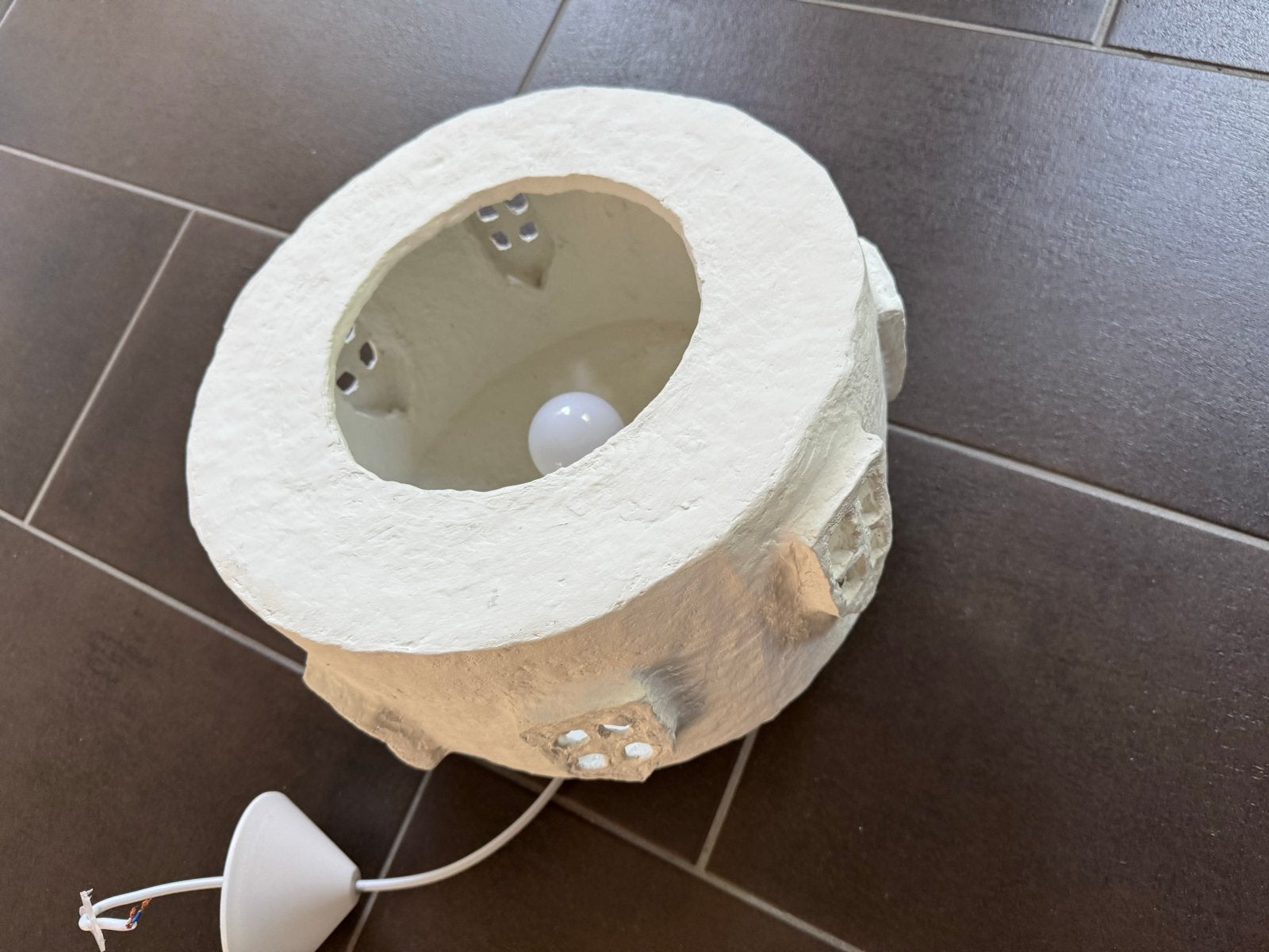 Unieke handgemaakte plafondlamp - huisje design, Huis en Inrichting, Lampen | Hanglampen, Ophalen, Zo goed als nieuw, Overige materialen