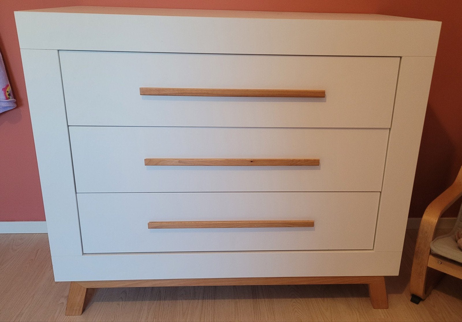 Ledikant met commode en kast - Complete babykamer, Kinderen en Baby's, Ophalen, Gebruikt, 50 tot 70 cm, 105 cm of meer