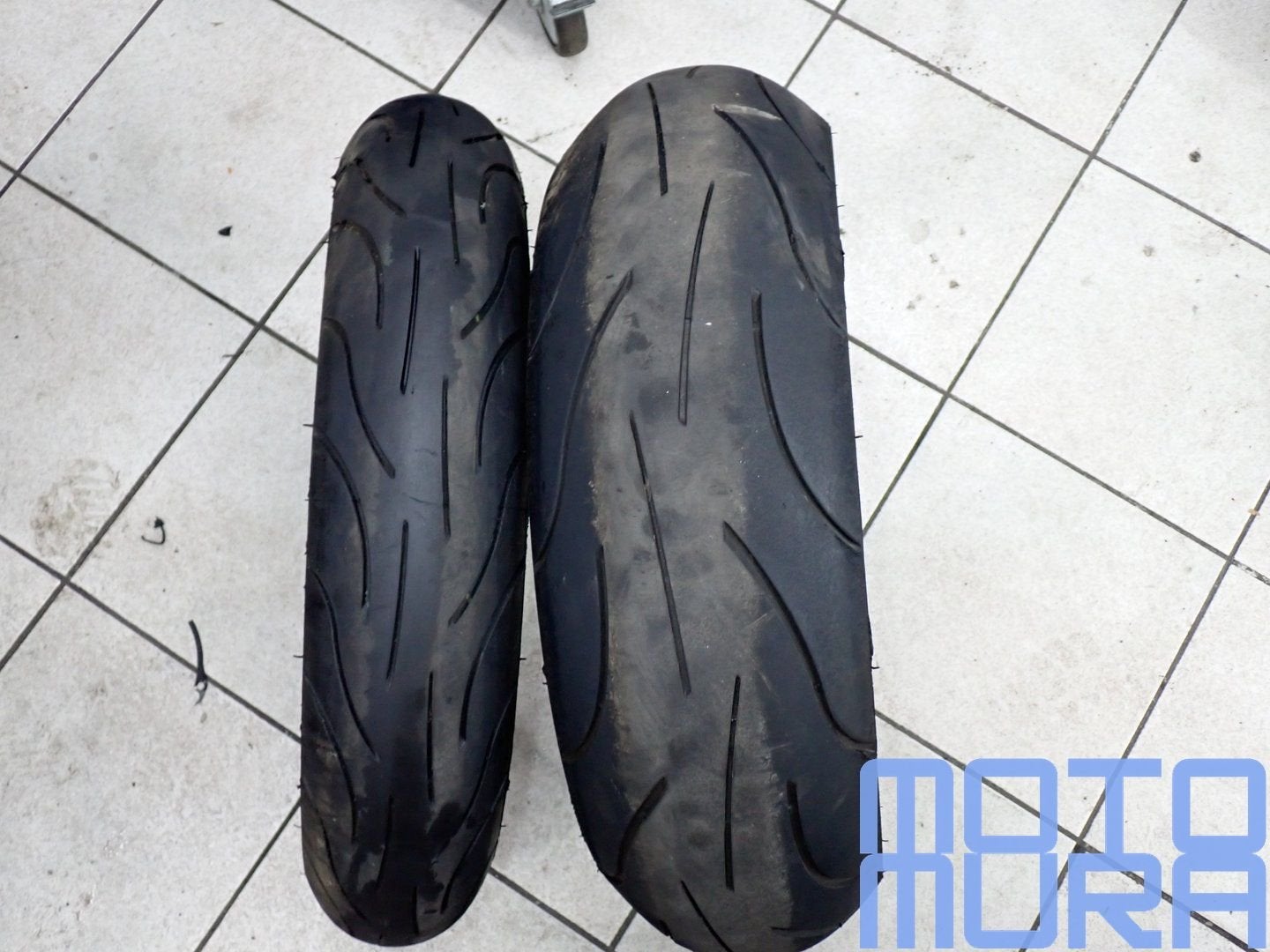 Set Michelin Pilot Power 2CT 180/55ZR17 120/70ZR17M/C banden, Motoren, Gebruikt, -, -, Ophalen of Verzenden