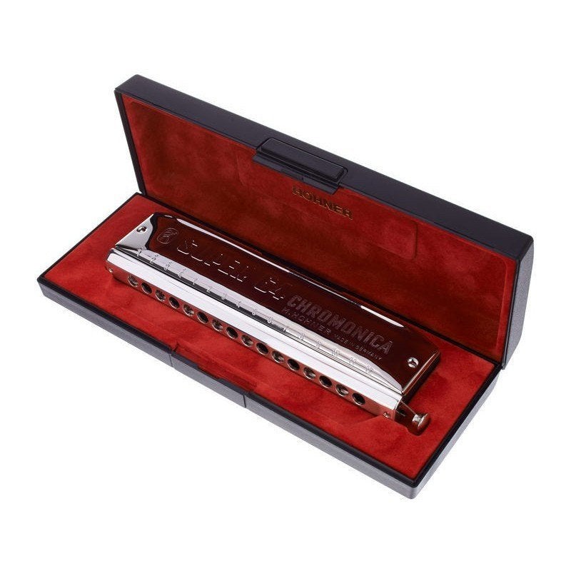 Hohner super 64 Chromonica, Gebruikt, Ophalen of Verzenden, Met koffer of doosje, C-mondharmonica