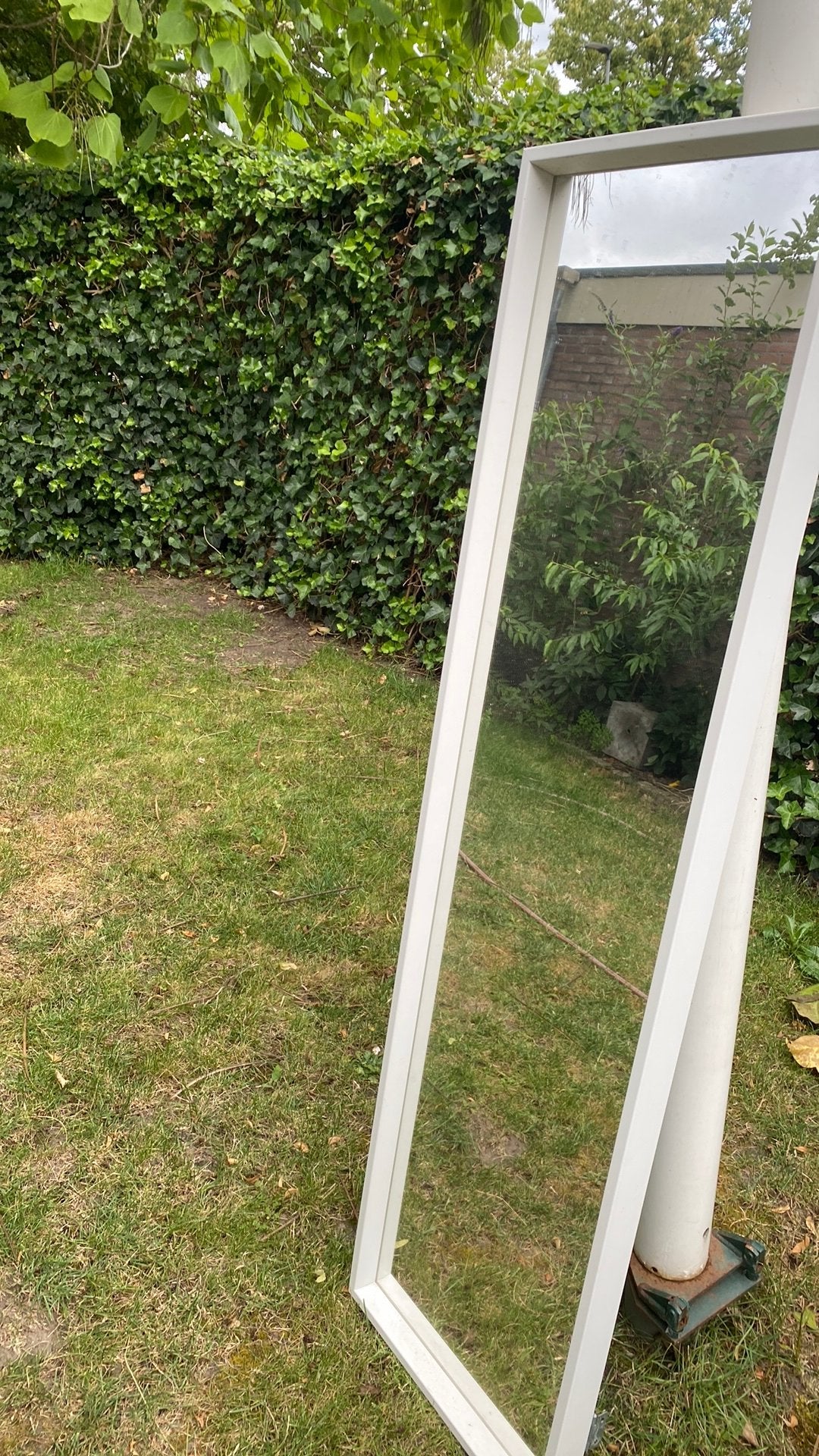 Ikea spiegels nissadal wit, Raamkozijn, Zo goed als nieuw, Minder dan 75 cm, Hout