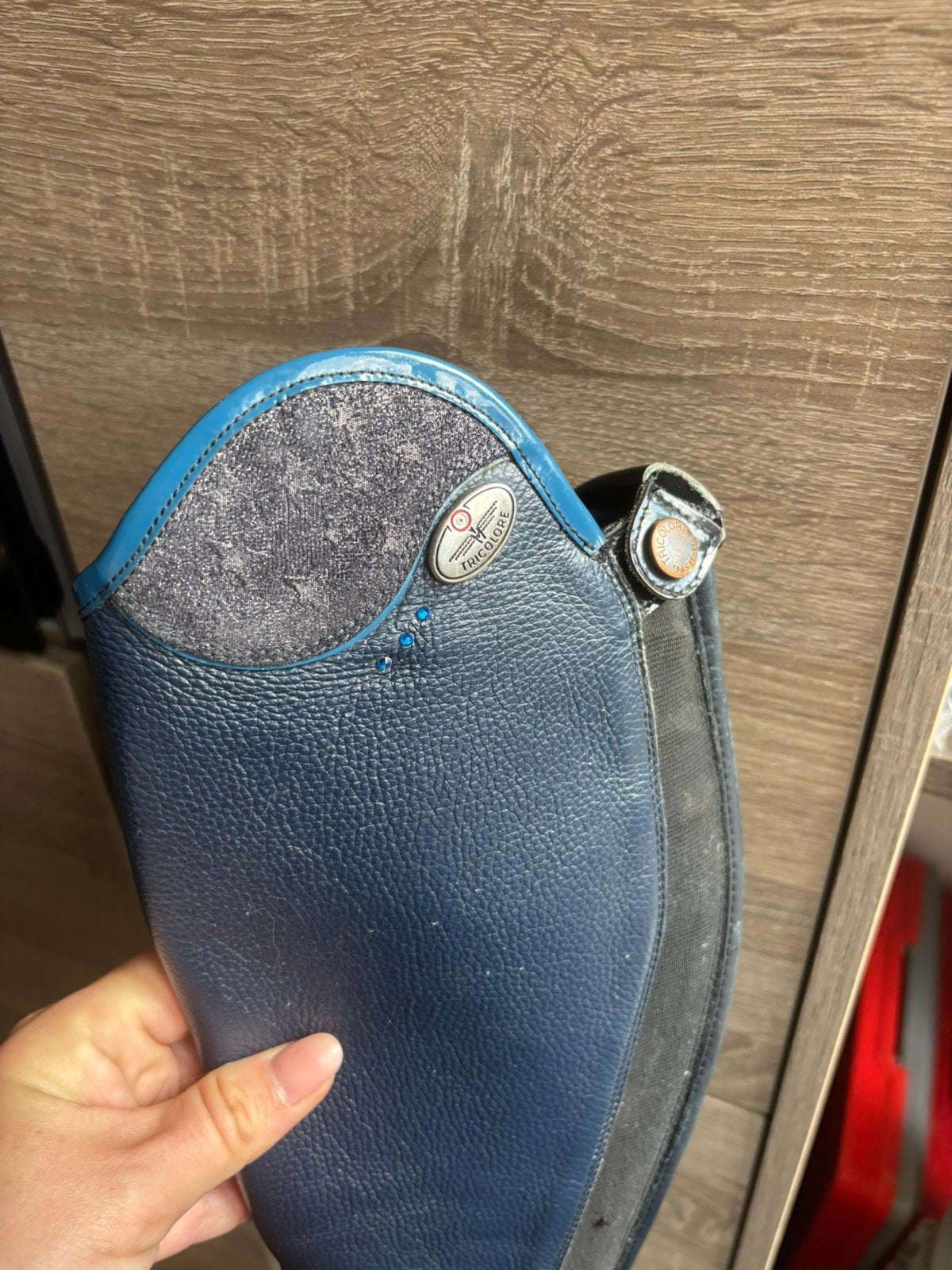 Tricolor rijlaazen blauw, Gebruikt, Dressuur, Ritssluiting, Overige merken