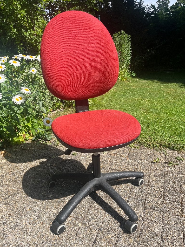 Rode IKEA bureaustoel met wieltjes, Ophalen, Gebruikt, Rood, Bureaustoel