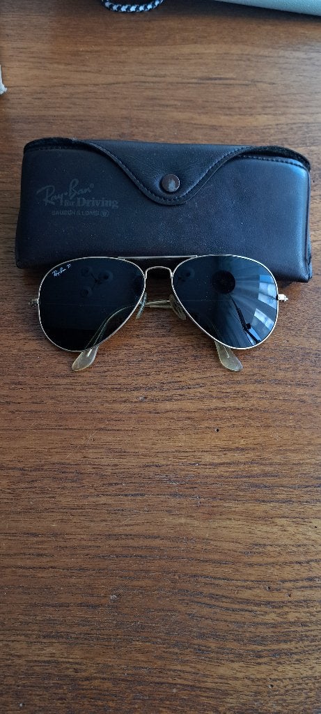 Originele Ray-Ban Aviator RB3025 Polarized zonnebril, Ophalen, Gebruikt, Zonnebril, Zwart