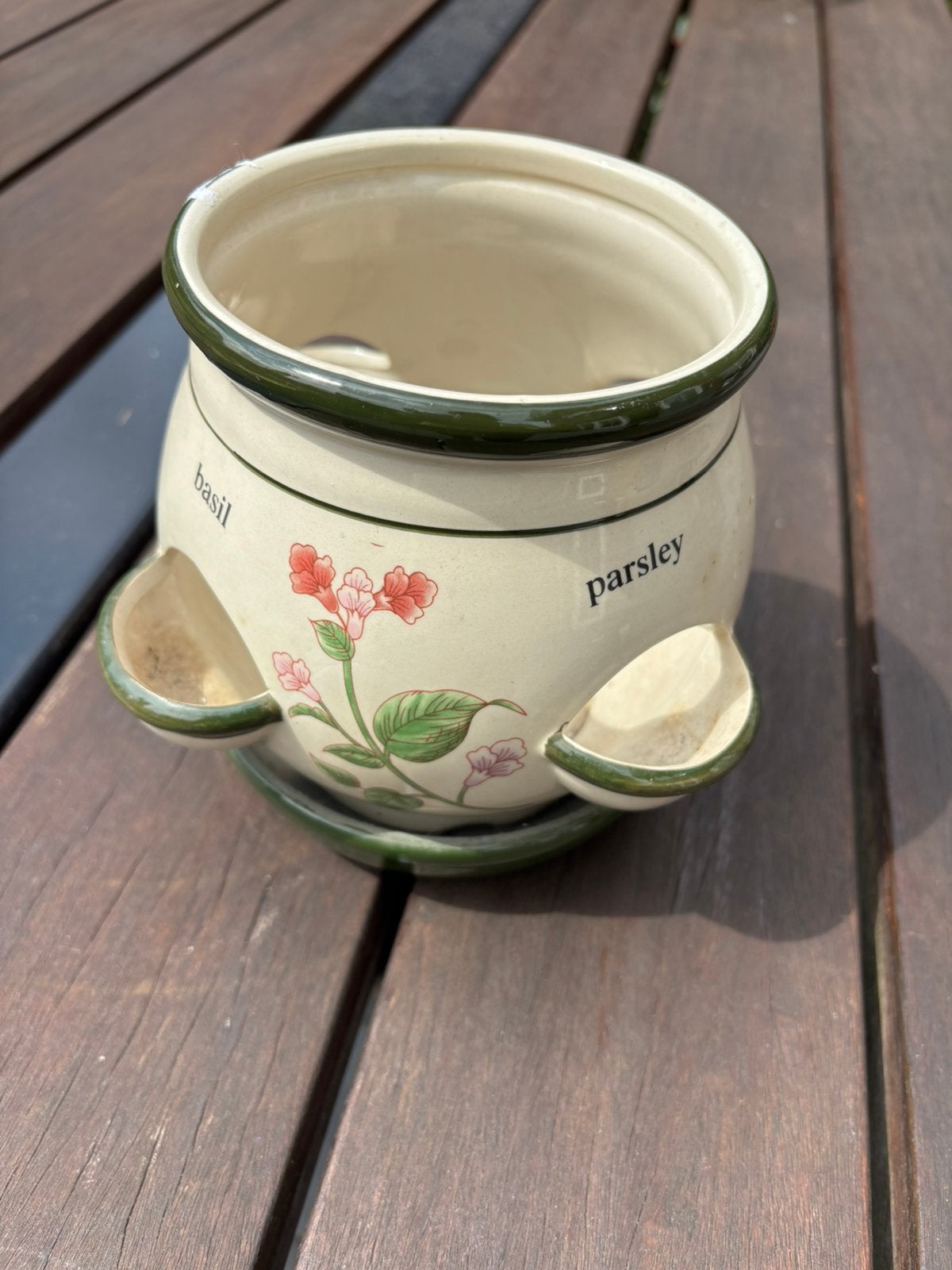 2 x leuke kruidenpot bloempot, Rond, Ophalen of Verzenden, Zo goed als nieuw, Aardewerk