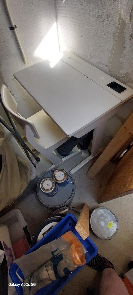 Lessenaar met stoel, Ophalen of Verzenden, Gebruikt, Tafel(s) en Stoel(en)
