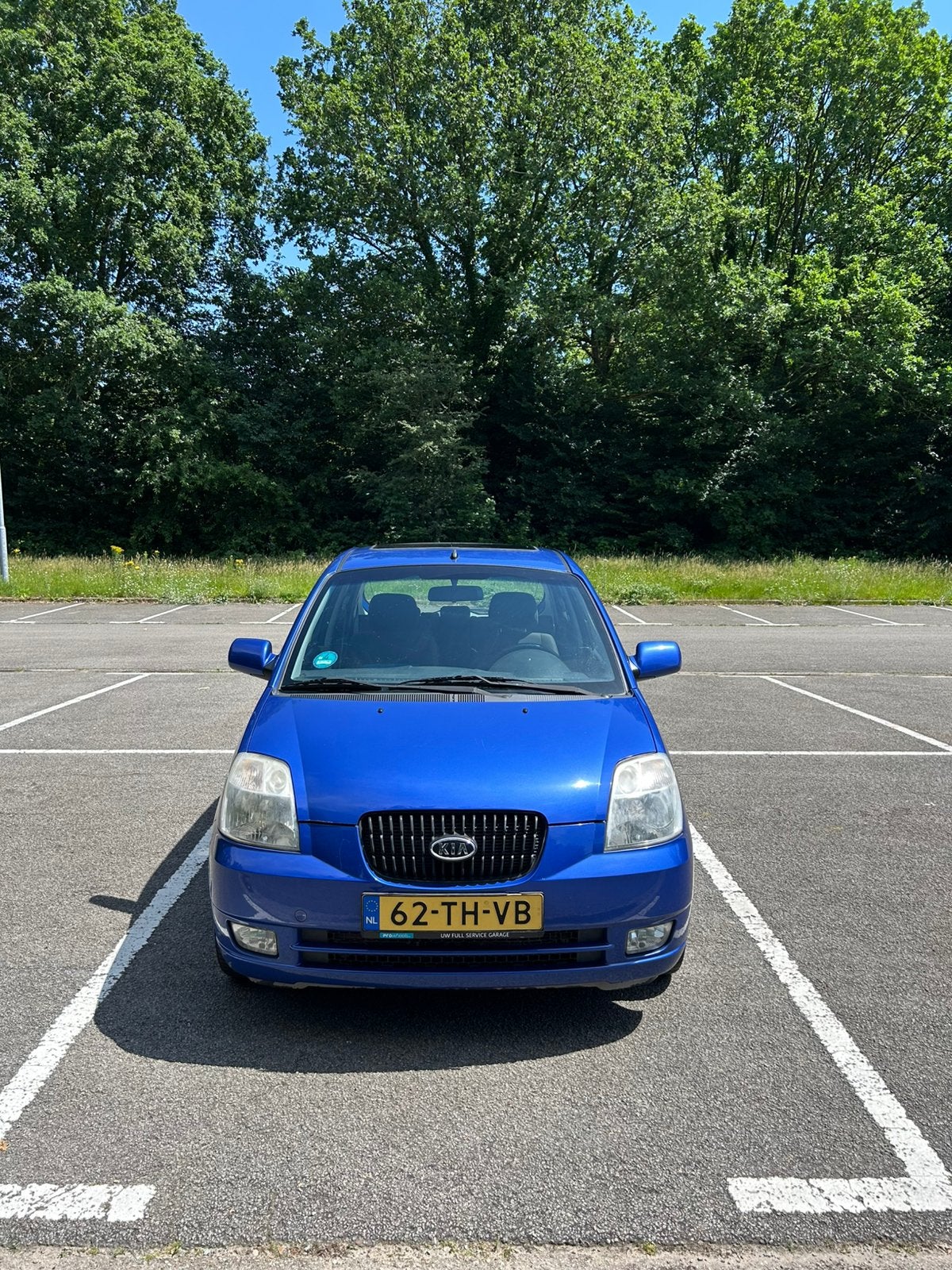 Kia Picanto 1.0 2006 Blauw panoramadak, minder dan 131000km, Auto's, Voorwielaandrijving, 836 kg, 4 cilinders, 61 pk