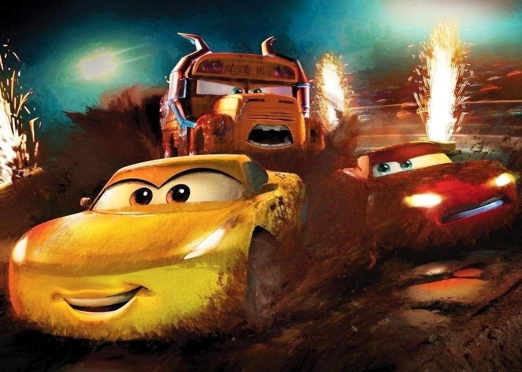 Disney Cars Behang Dirt Track - 350x250 - Gratis Verzending, Verzenden, Nvt, Komar, Nvt