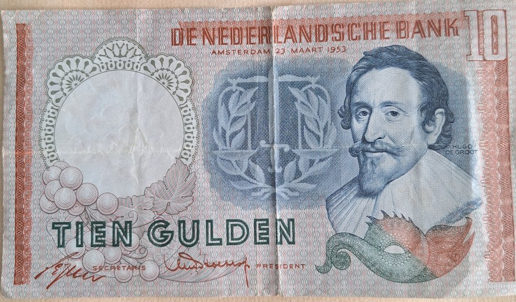 10 gulden 1953, Postzegels en Munten, Bankbiljetten | Nederland, Ophalen, 10 gulden, Los biljet