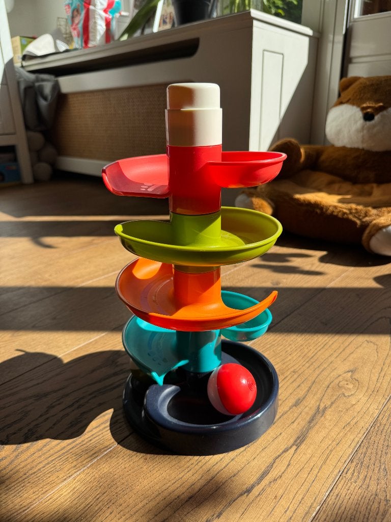 Babyspeelgoed: Ballenbaan met 3 ballen, Ophalen of Verzenden, Zo goed als nieuw