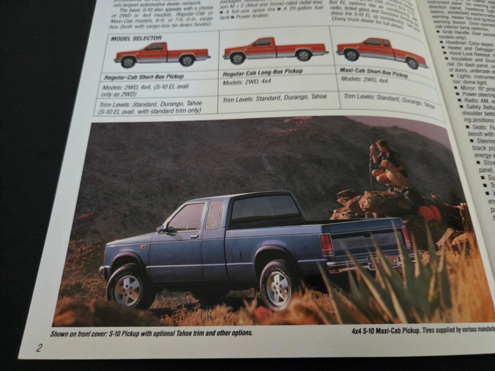 Brochure Chevrolet S-10 Pickup 1989 USA, Ophalen of Verzenden, Zo goed als nieuw, Chevrolet