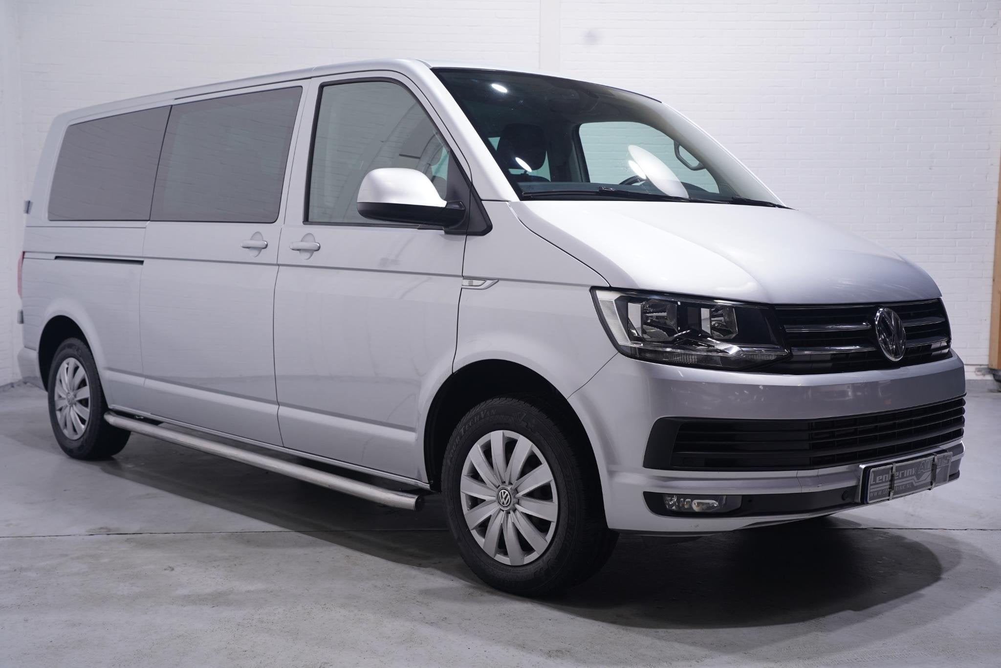 Volkswagen Transporter 2.0 TDI 150 pk L2 Dubbel Cabine Airco, Auto's, Stof, Gebruikt, 4 cilinders, 150 pk