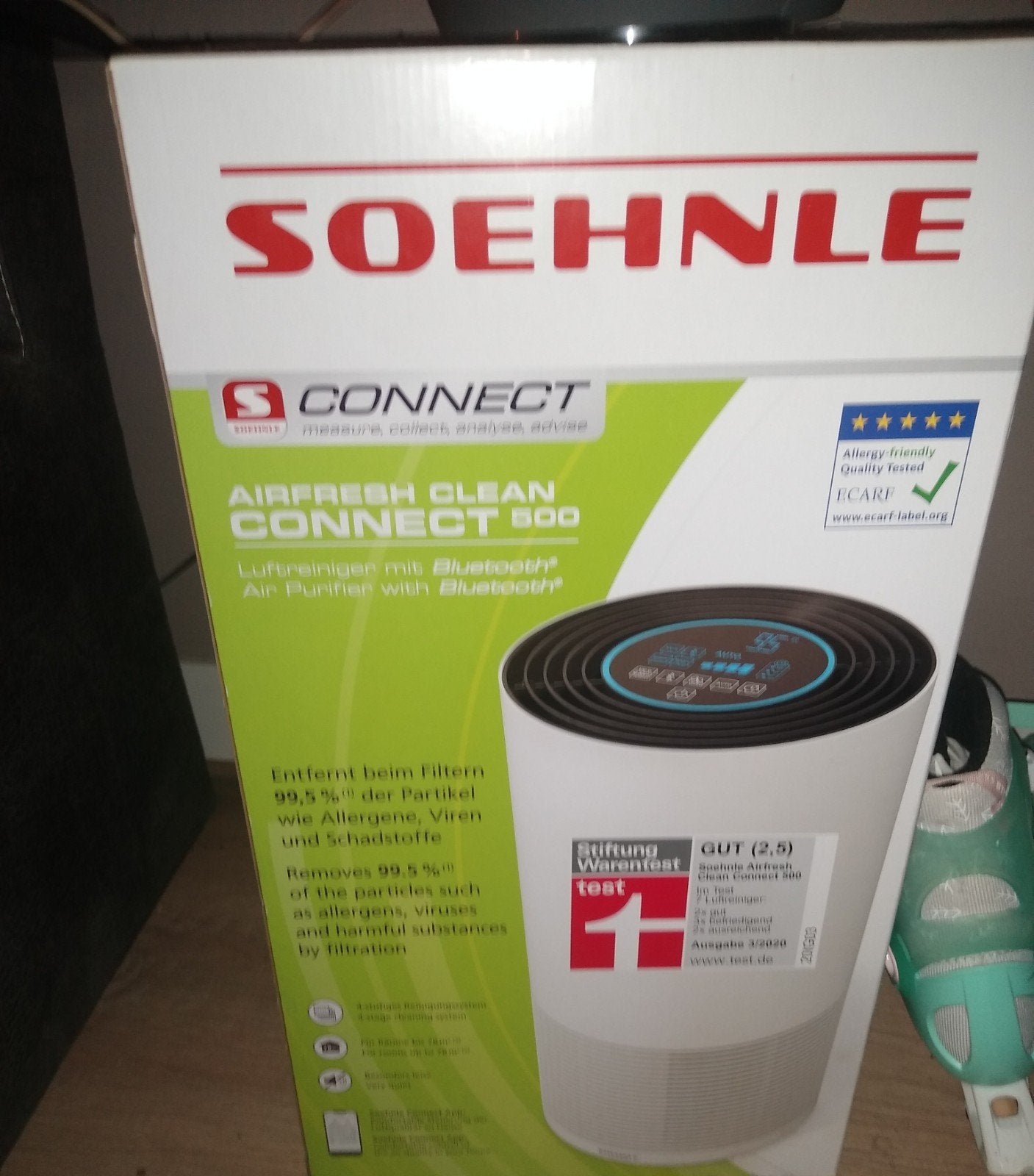 Soehnle Airfresh Clean Connect 500 Luchtreiniger Blu, Ophalen of Verzenden, Zo goed als nieuw, Luchtreiniger