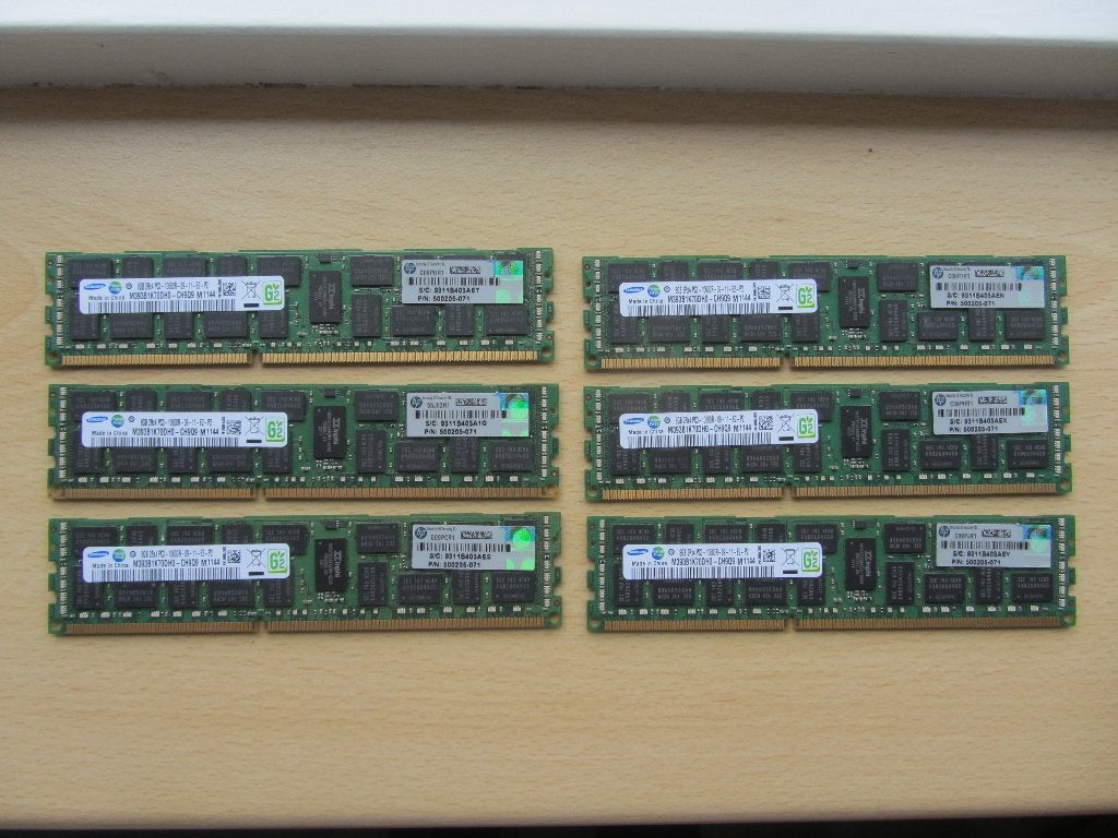 6x Samsung 8GB PC3-10600 DDR3-1333MHz ECC Registered CL9, Computers en Software, 1333 MHz, Server, 8 GB, DDR3