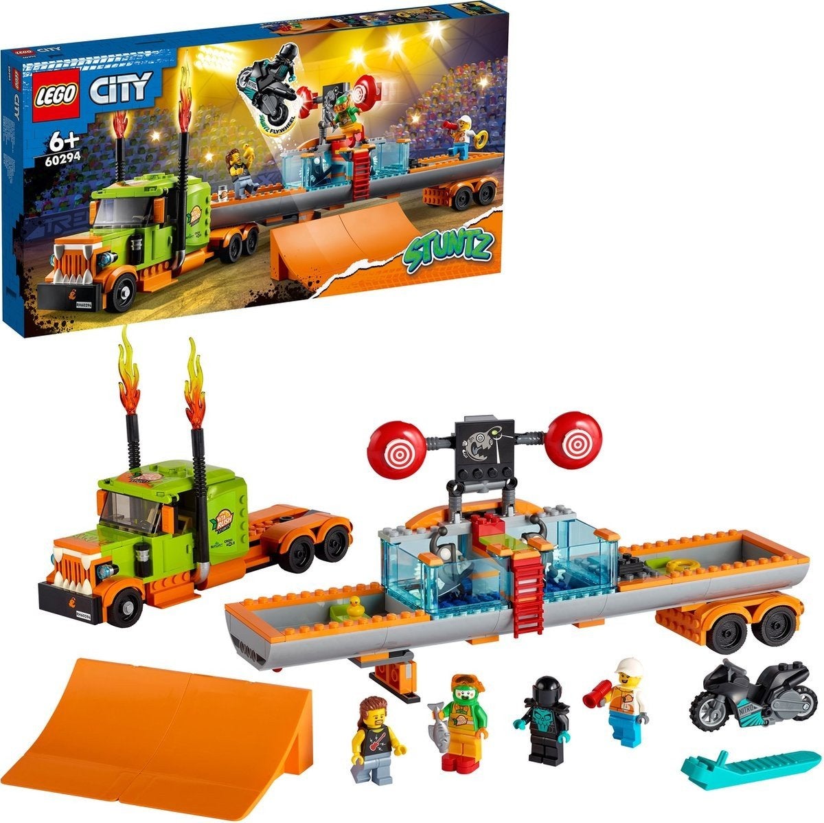 LEGO City Stuntz 60294 Stuntshow Vrachtwagen, Ophalen of Verzenden, Zo goed als nieuw