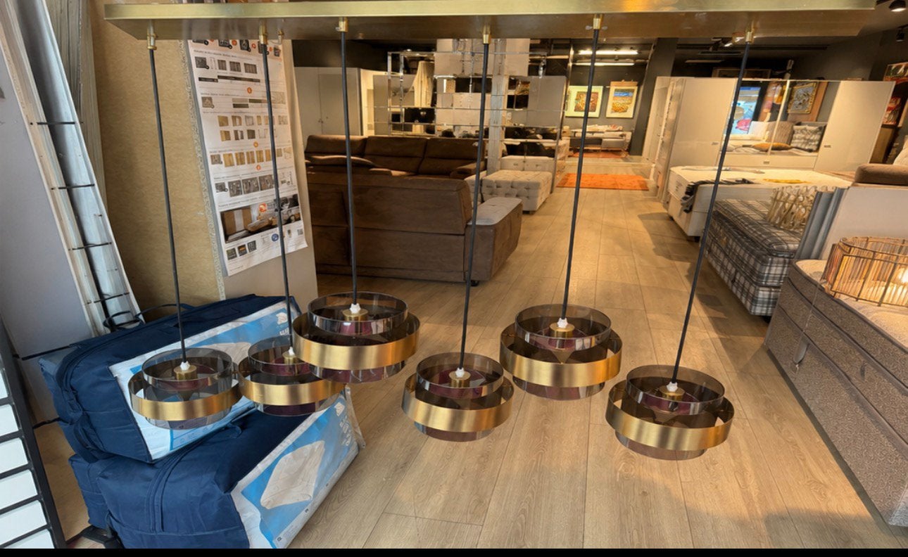 Lamp voor eet tafel, Huis en Inrichting, Ophalen, Zo goed als nieuw, Glas
