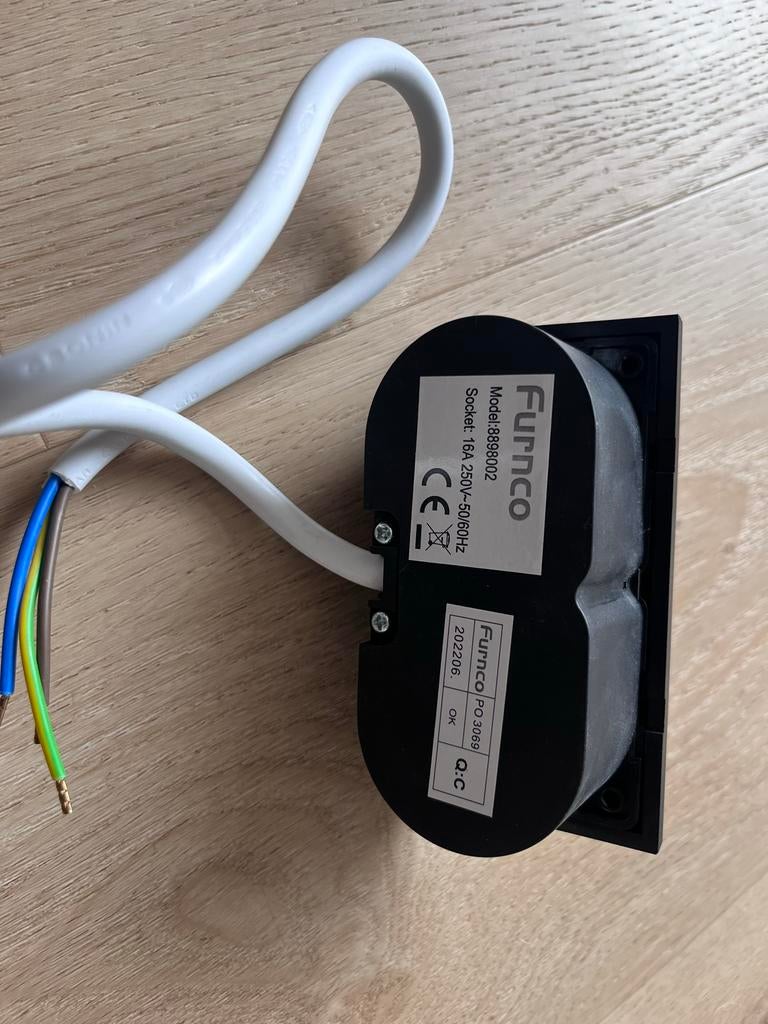 Furnco Dubbel Stopcontact Inbouw Zwart - Nieuw, Ophalen, Nieuw, Stopcontact