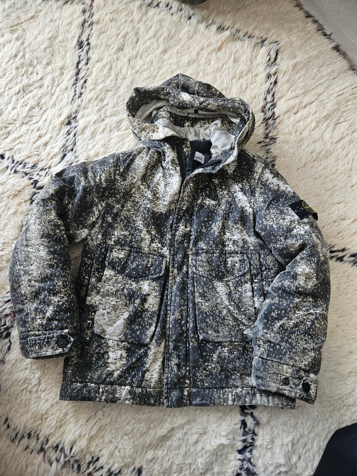 stone island winter jas maat 8, Kinderen en Baby's, Ophalen of Verzenden, Zo goed als nieuw, Jongen, Jas