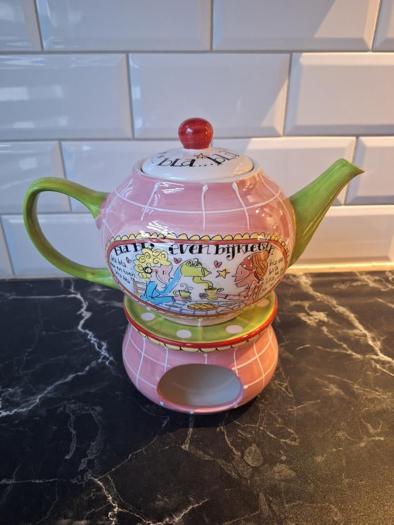 Blond Amsterdam theepot met theelichtje - Even bijkletsen, Ophalen, Blond Amsterdam, Overige typen, Zo goed als nieuw