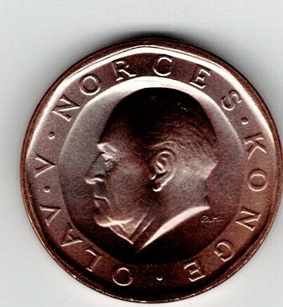 23-1708 Noorwegen 10 krone 1987, Verzenden, Overige landen, Losse munt