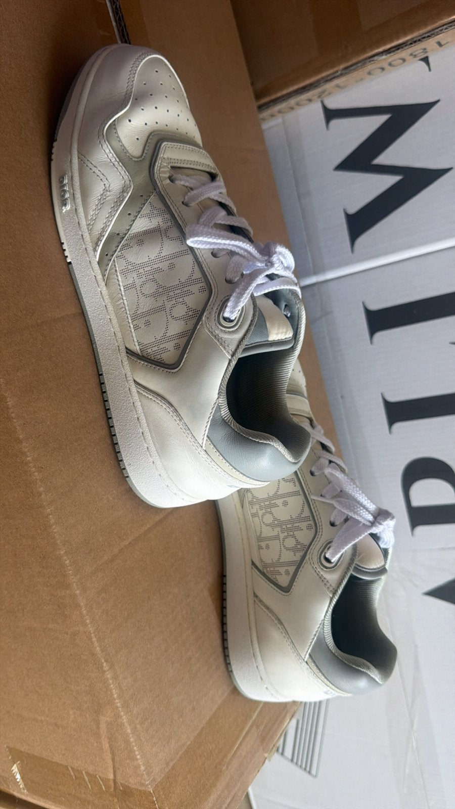 Dior B27 Low-Top Sneakers, Ophalen of Verzenden, Gedragen, Wit, Sneakers of Gympen