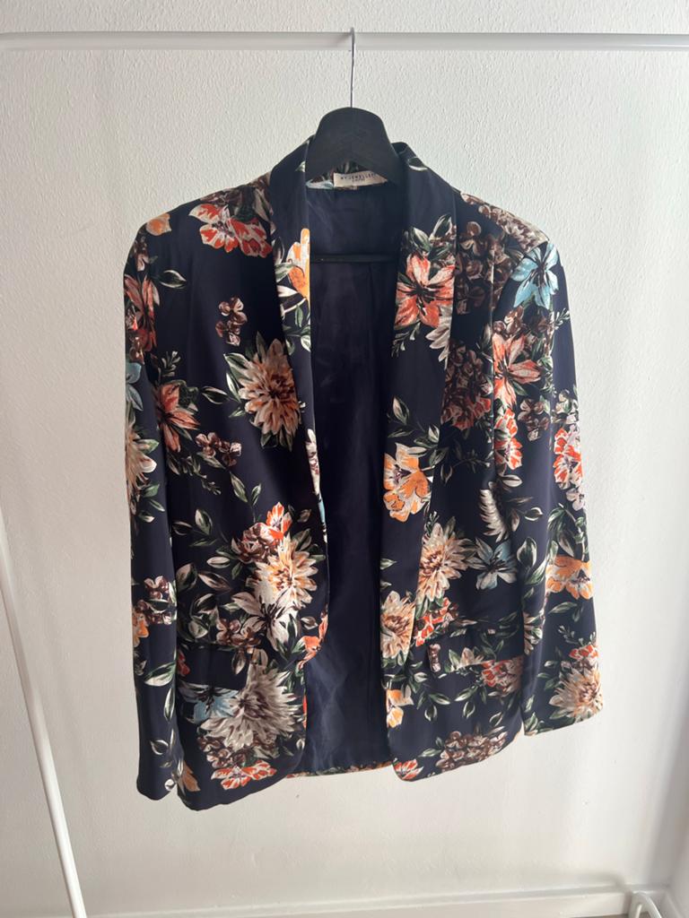My Jewellery Limited Bloemen Blazer Maat M, Maat 38/40 (M), Blauw, Ophalen of Verzenden, Zo goed als nieuw