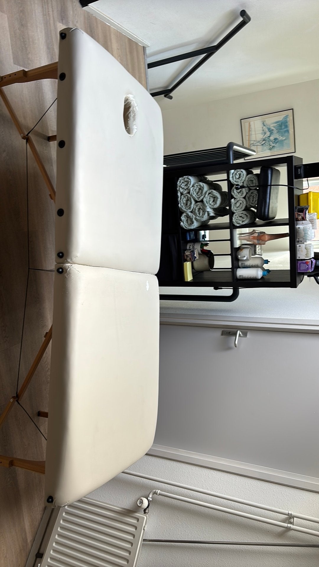 Inklapbare Behandelbank fysiotherapie/massage tafel, Sport en Fitness, Massageproducten, Ophalen, Zo goed als nieuw, Massagetafel