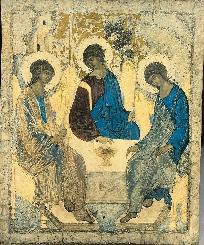 Russische icoon: Drie Engelen (Heilige Drie-eenheid), Ophalen of Verzenden