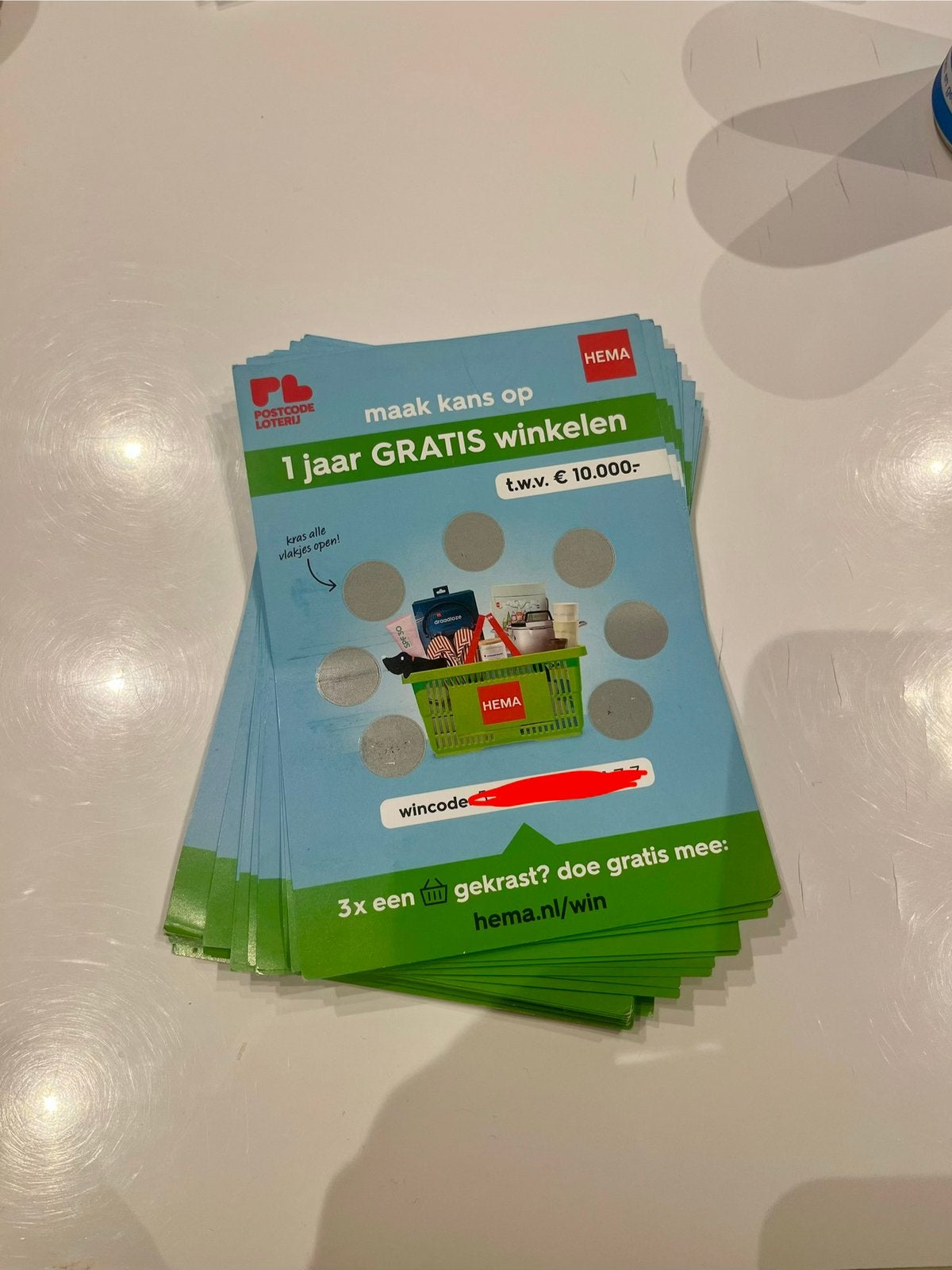 Stapel van 22x HEMA Loterij krasloten (Gratis verzending), Ophalen of Verzenden, Nieuw, 25 tot 50 cm, Minder dan 100 cm