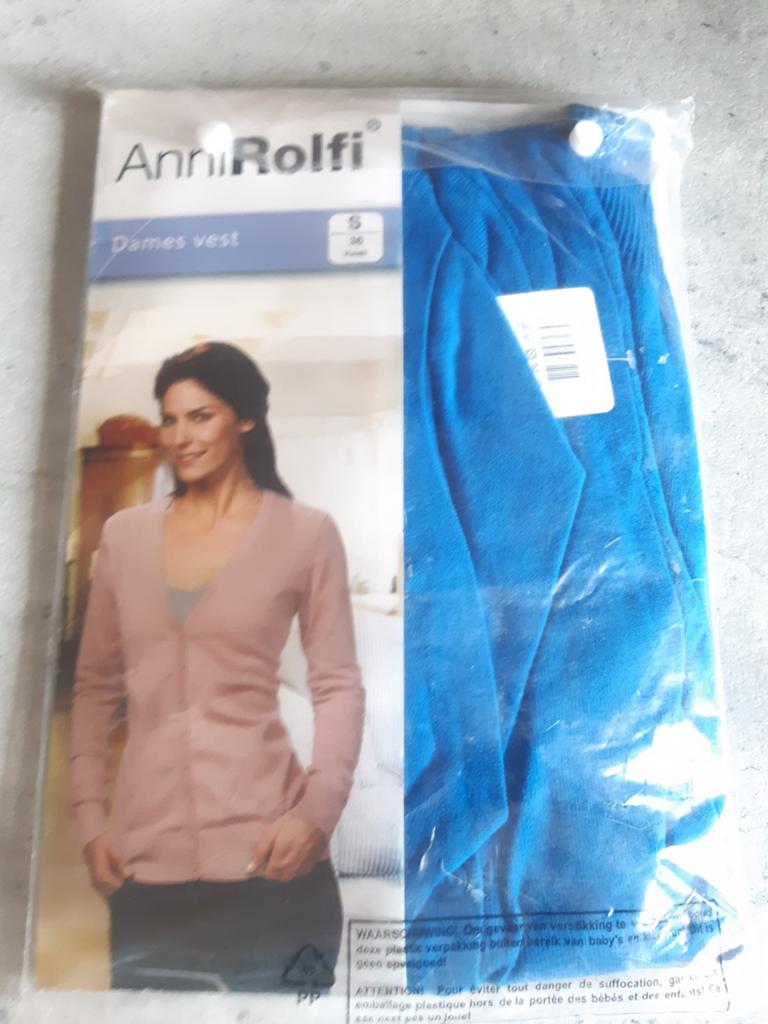 Kobalt blauw dames vest. Nieuw . Maat S, Blauw, Nieuw, Maat 36 (S), Anni Rolfi