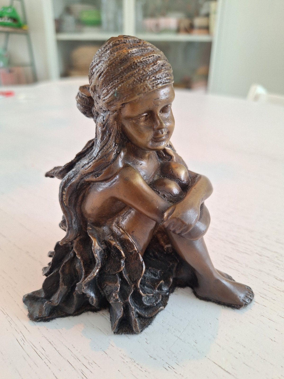 Bronzen beeldje vrouw, Antiek en Kunst, Ophalen of Verzenden