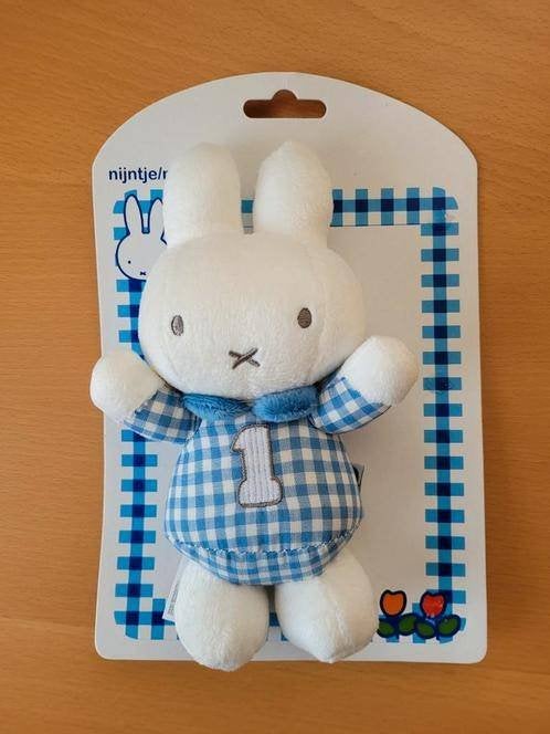 Nieuw: Nijntje knuffel/rammelaar, Blauw, Nijntje, Ophalen of Verzenden, Klein (minder dan 20 cm)