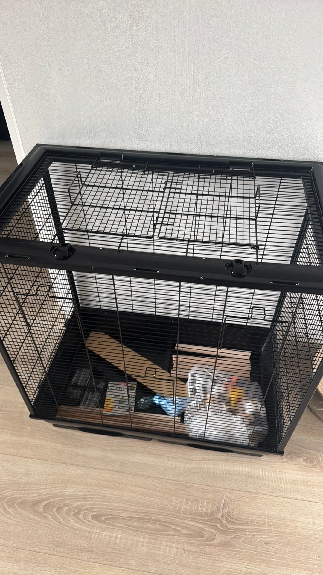 Zolux Vogelkooi Neo Jili zwart, Ophalen, Zo goed als nieuw, Metaal, Vogelkooi